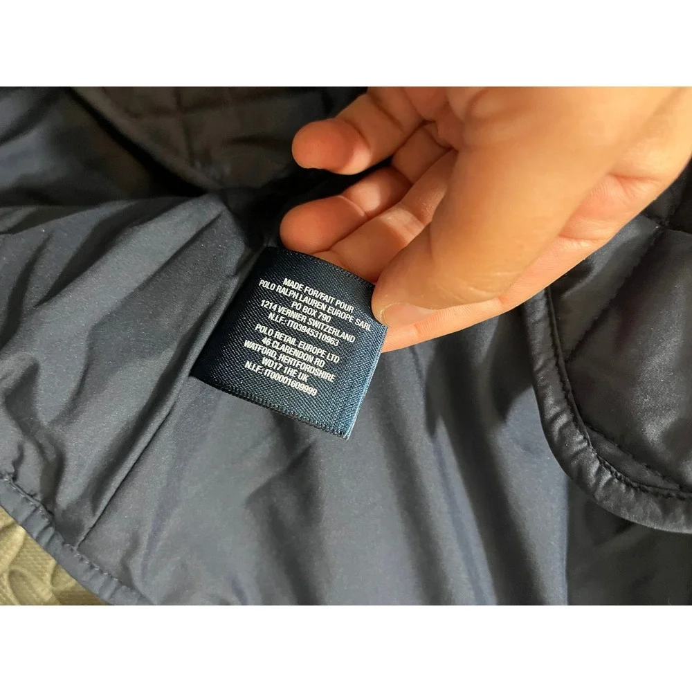 Ralph Lauren Girl's Blue Quilted Jacket‎ Winter Size XL peacoat double breasted